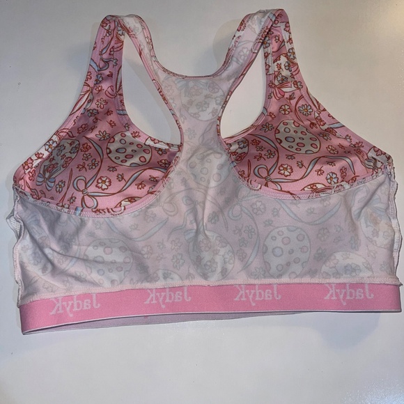 JadyK light pink Floral Sport Bra L /XL - Picture 4 of 5